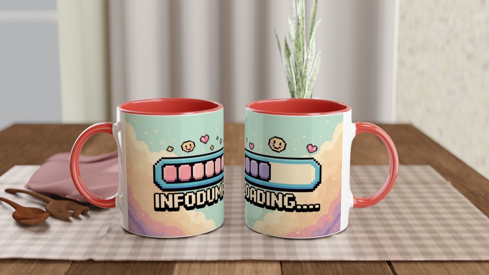 Infodump Loading Mug | Retro Gaming Gift | Pixel Art Coffee Cup | Birthday Present for Best Friend — view 7