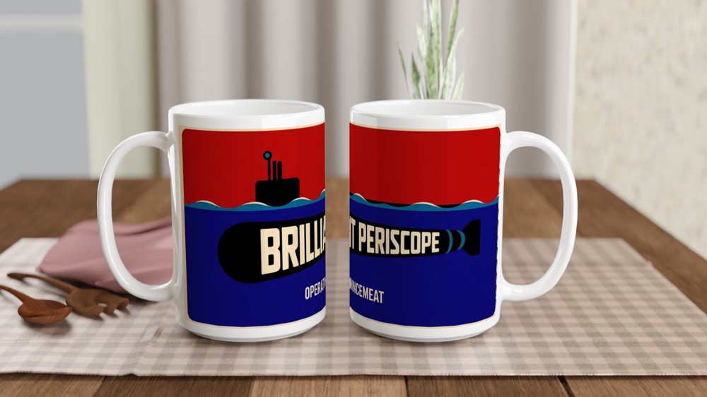 Operation Mincemeat Mug | Brilliant Periscope Design | Musical Theatre Gift | West End Theatre Fan Present — view 2