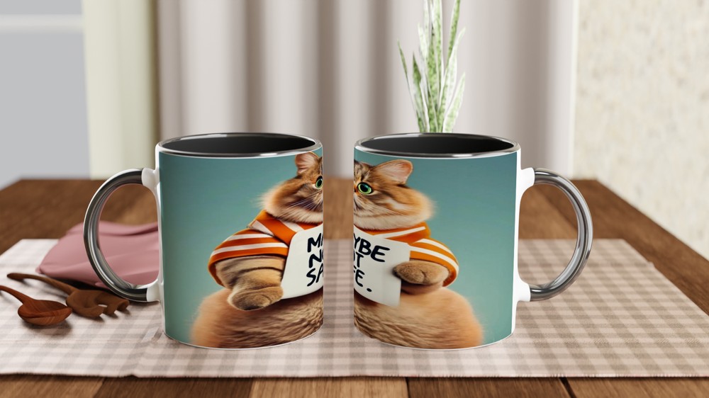 Maybe Not Safe - Funny Chubby Cat Mug — view 9