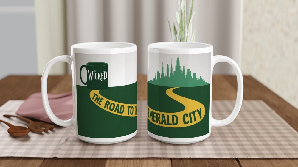 Wicked Musical Mug | The Road To The Emerald City Gift | Musical Theatre Mug | Gift for Theatre Lover, Best Friend — view 2