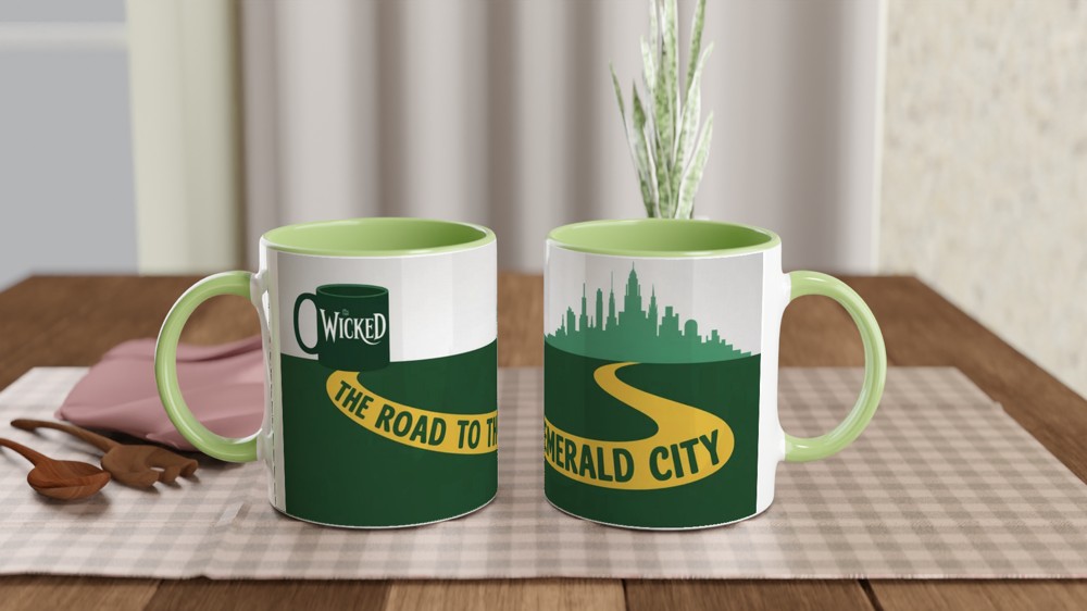 Wicked Musical Mug | The Road To The Emerald City Gift | Musical Theatre Mug | Gift for Theatre Lover, Best Friend — view 5