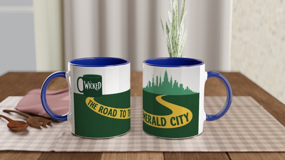 Wicked Musical Mug | The Road To The Emerald City Gift | Musical Theatre Mug | Gift for Theatre Lover, Best Friend — view 4