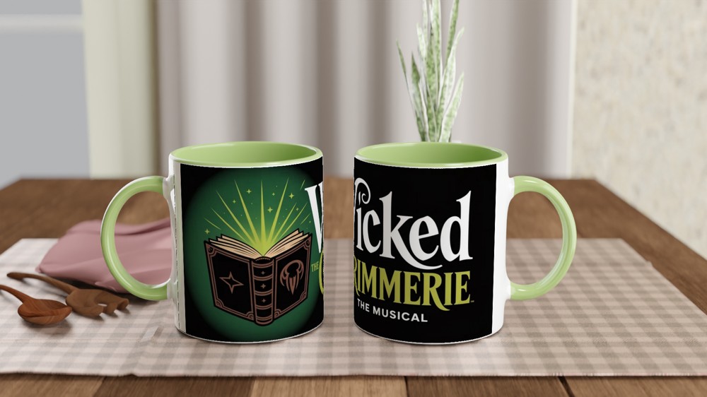 Wicked Grimmerie Mug | Musical Theatre Gift | Spellbook Illustration Cup | Present for Theatre Lovers — view 5