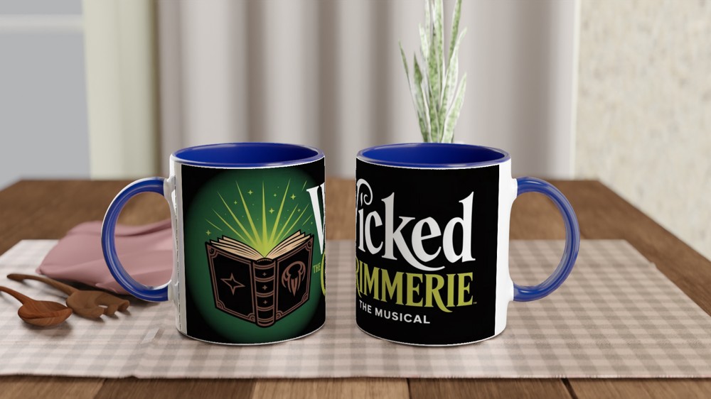 Wicked Grimmerie Mug | Musical Theatre Gift | Spellbook Illustration Cup | Present for Theatre Lovers — view 4