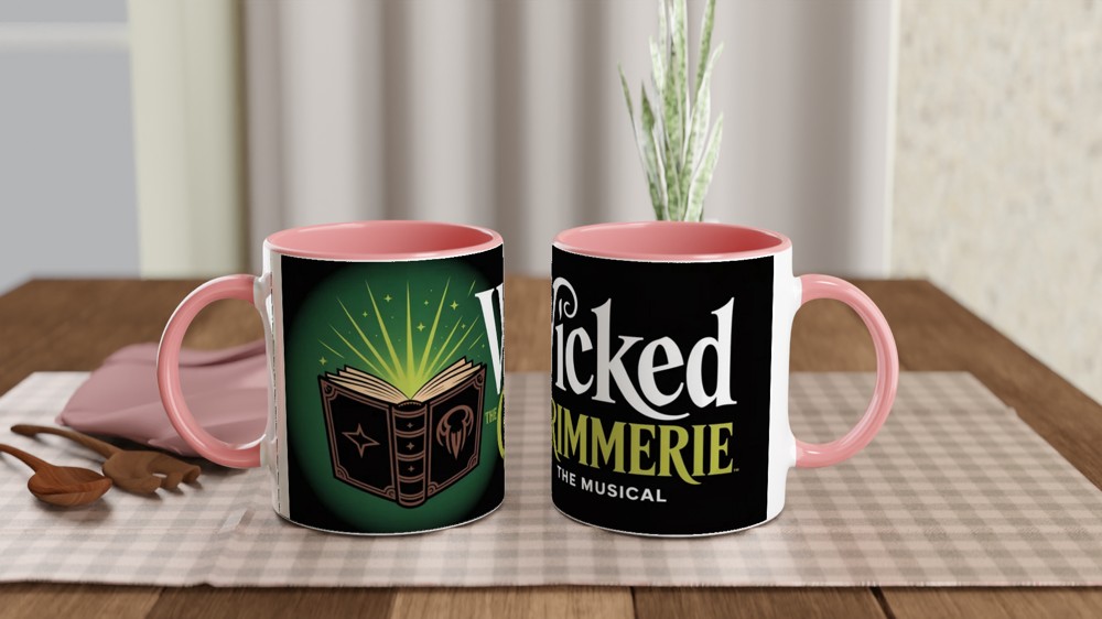 Wicked Grimmerie Mug | Musical Theatre Gift | Spellbook Illustration Cup | Present for Theatre Lovers — view 6