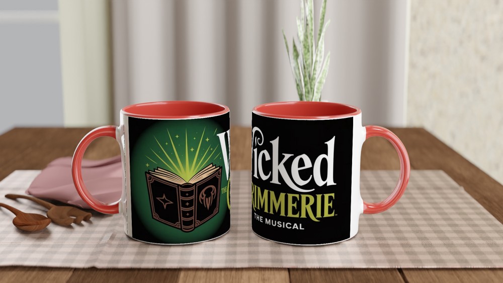 Wicked Grimmerie Mug | Musical Theatre Gift | Spellbook Illustration Cup | Present for Theatre Lovers — view 7
