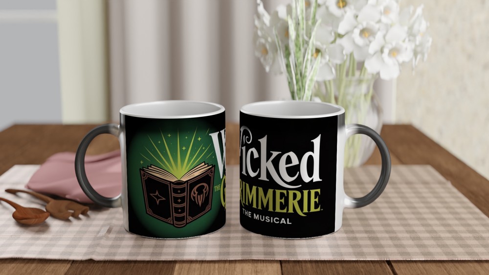 Wicked Grimmerie Mug | Musical Theatre Gift | Spellbook Illustration Cup | Present for Theatre Lovers — view 3