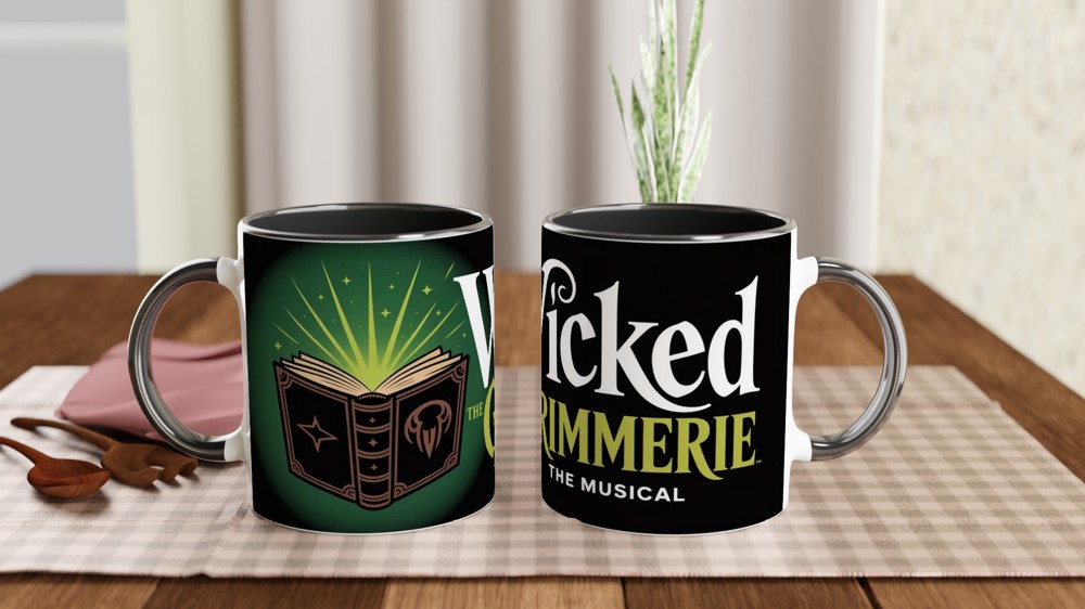 Wicked Grimmerie Mug | Musical Theatre Gift | Spellbook Illustration Cup | Present for Theatre Lovers — view 9