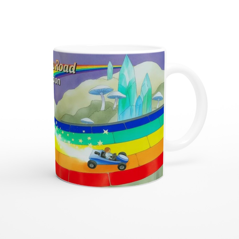Rainbow Road Mug | Gamer Gift | Retro Gaming Present | Rainbow Road Champion Coffee Cup — view 12