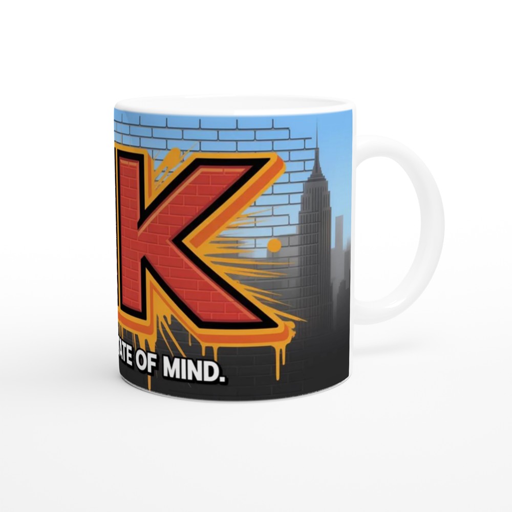 Empire State of Mind Mug | Hell's Kitchen Musical Gift | New York City Music Lover Present | Cool Graffiti Mug for Him — view 12