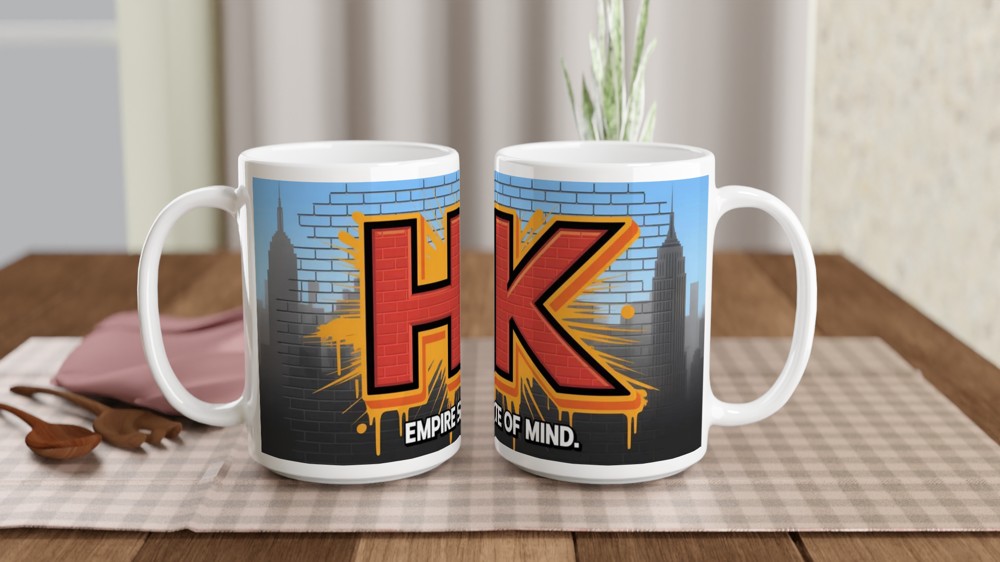 Empire State of Mind Mug | Hell's Kitchen Musical Gift | New York City Music Lover Present | Cool Graffiti Mug for Him — view 2