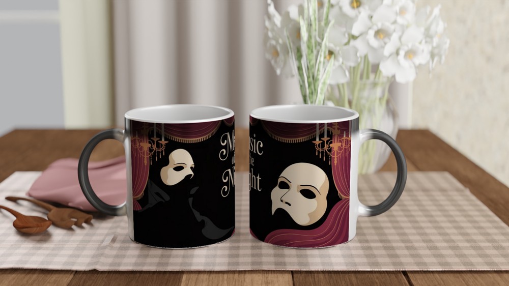 Phantom of the Opera Mug | Music of the Night Quote | Musical Theatre Gift | Gothic West End Present for Her or Him — view 3