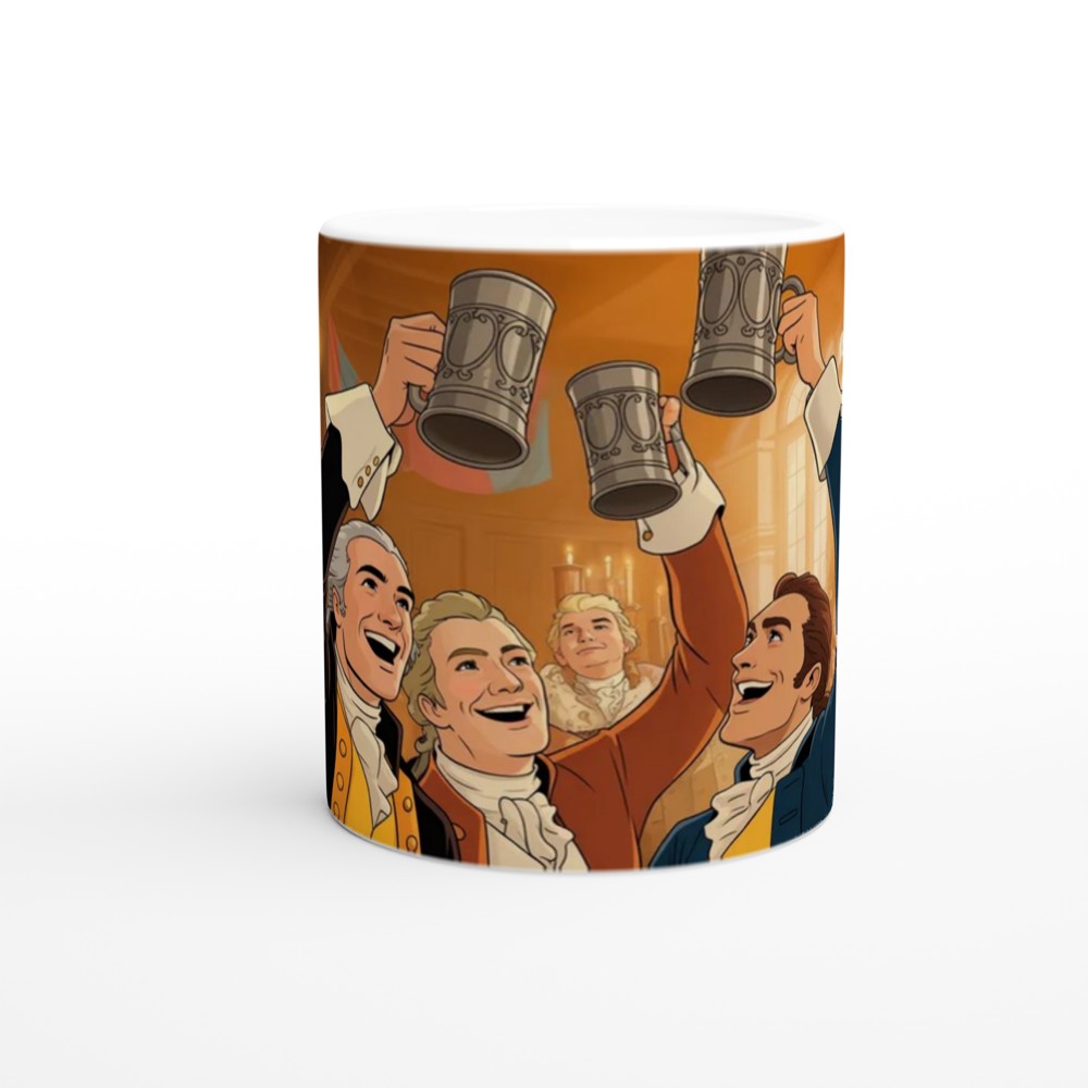 Colonial Celebration Tankard Toast Illustration Mug — view 11