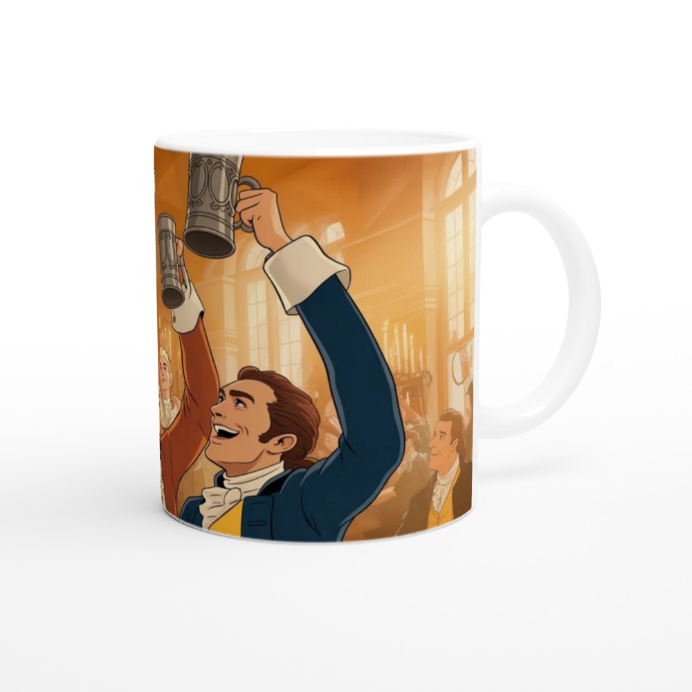 Colonial Celebration Tankard Toast Illustration Mug — view 12
