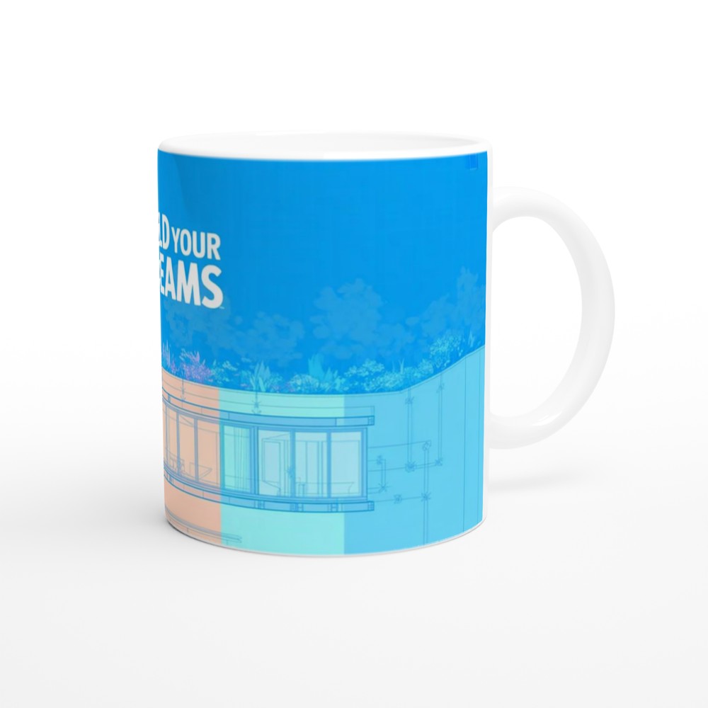 Build Your Dreams Modern Architecture Motivational Mug — view 12