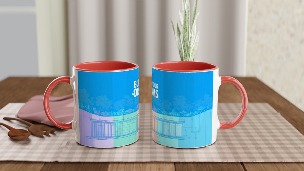 Build Your Dreams Modern Architecture Motivational Mug — view 7