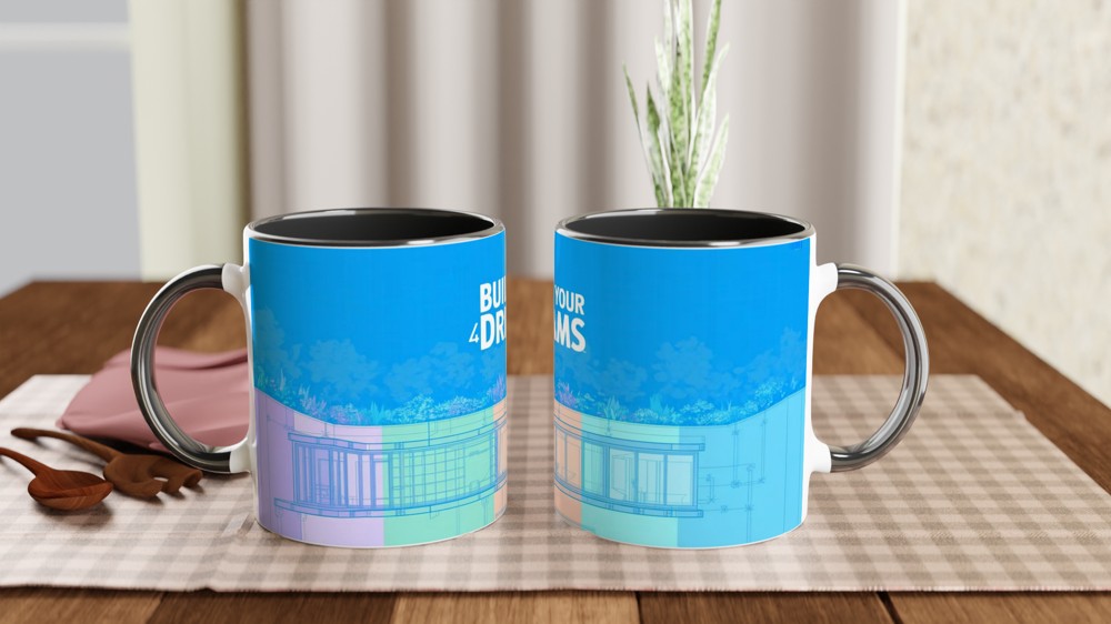 Build Your Dreams Modern Architecture Motivational Mug — view 9