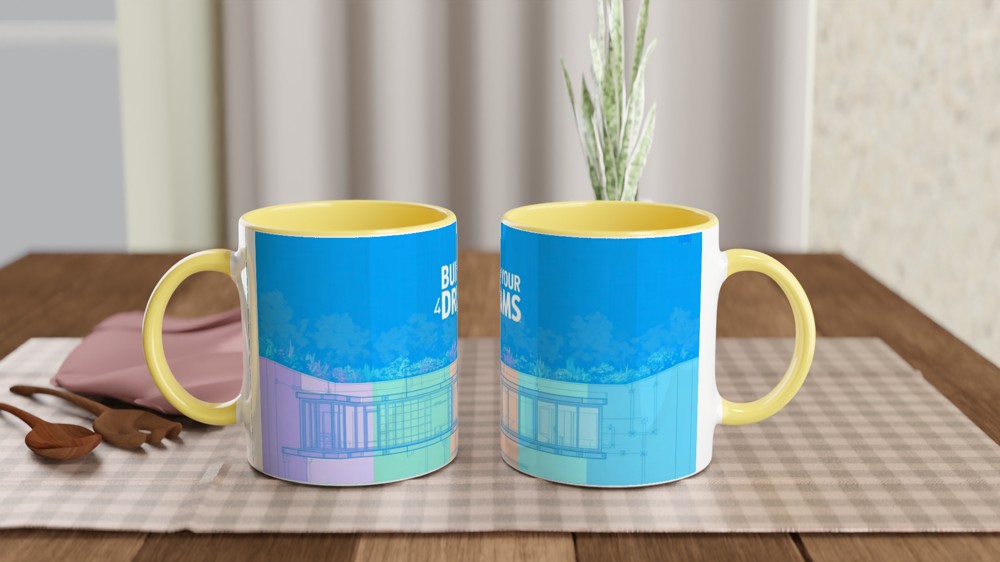 Build Your Dreams Modern Architecture Motivational Mug — view 8