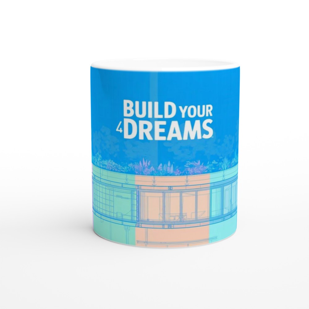 Build Your Dreams Modern Architecture Motivational Mug — view 11