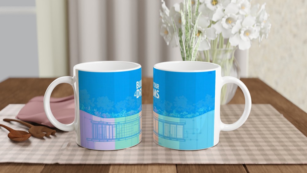 Build Your Dreams Modern Architecture Motivational Mug