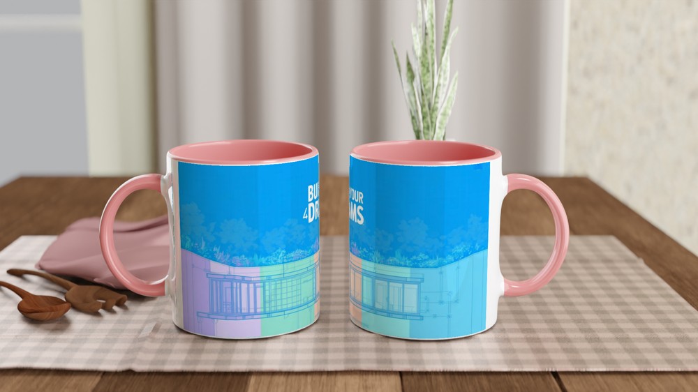 Build Your Dreams Modern Architecture Motivational Mug — view 6
