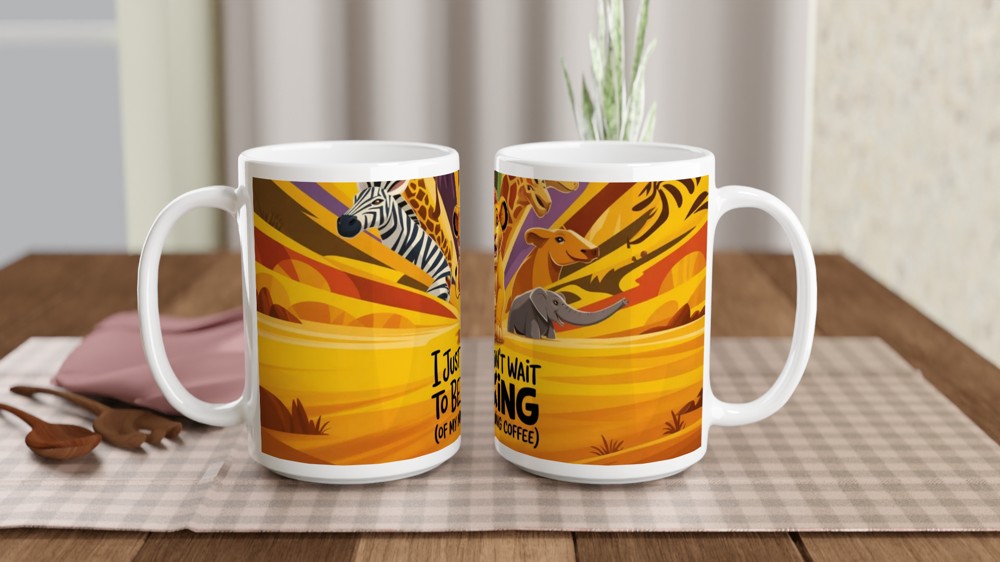Lion Cub King of Morning Coffee Mug — view 2