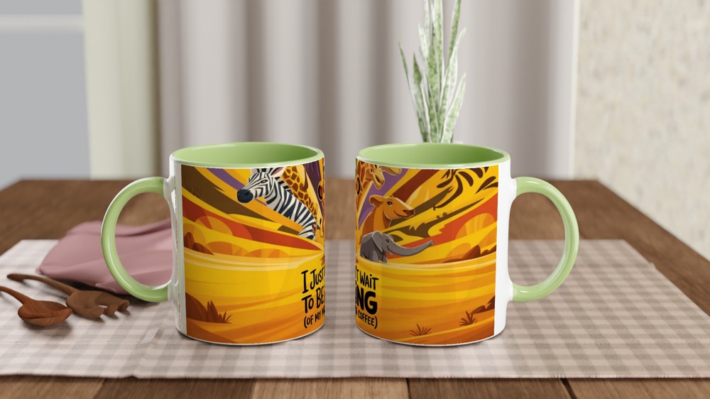 Lion Cub King of Morning Coffee Mug — view 5