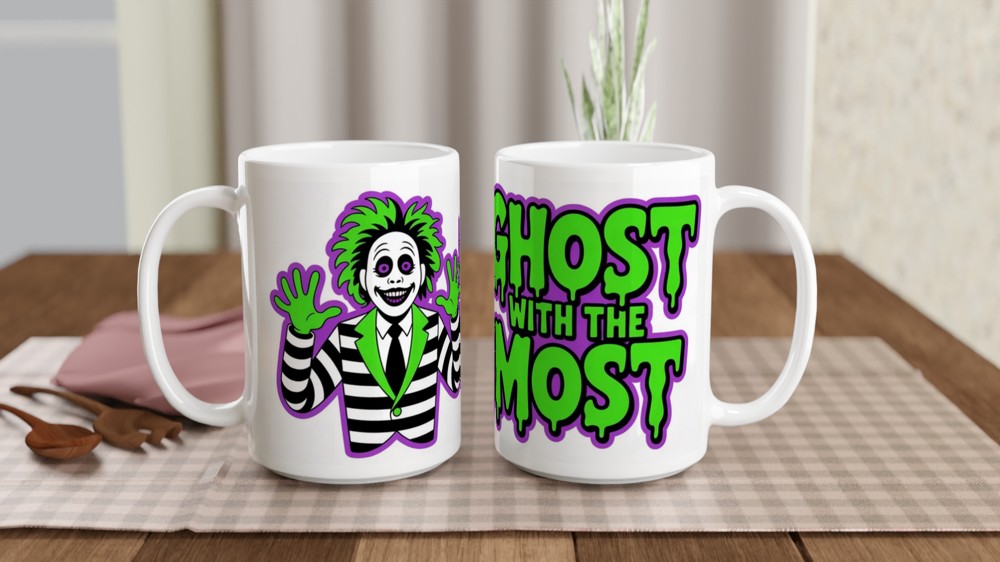 Beetlejuice Mug | 'Ghost With The Most' Quote | Musical Theatre Gift | Beetlejuice Theatre Present — view 2
