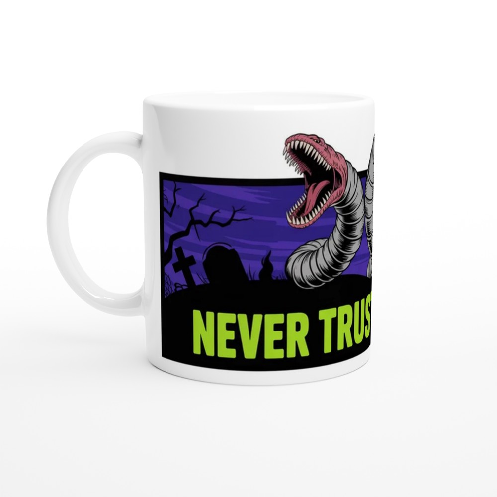 Beetlejuice Mug | 'Never Trust the Living' Quote | Musical Theatre Gift | Sandworm Present — view 10