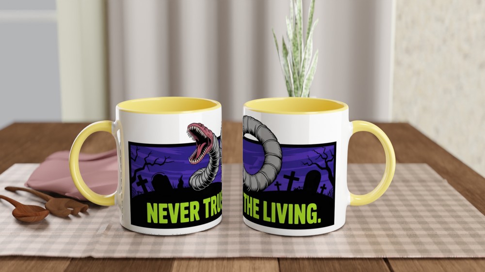Beetlejuice Mug | 'Never Trust the Living' Quote | Musical Theatre Gift | Sandworm Present — view 8