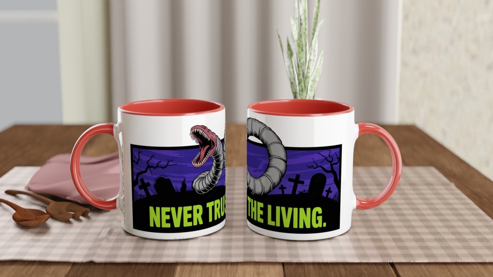 Beetlejuice Mug | 'Never Trust the Living' Quote | Musical Theatre Gift | Sandworm Present — view 7