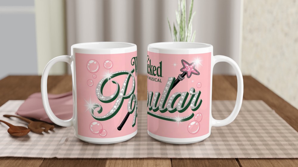 Wicked The Musical Popular Glitter Design Mug — view 2