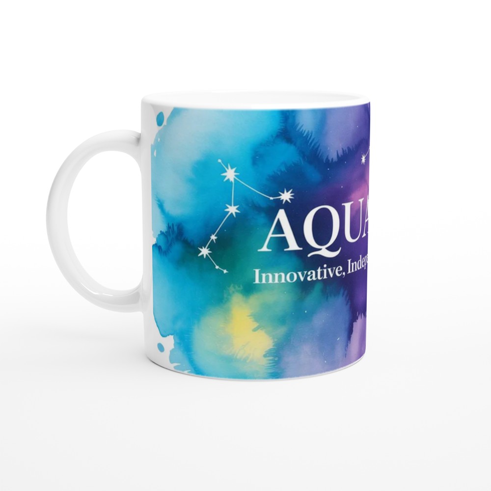 Aquarius Zodiac Mug | Astrology Birthday Gift | Celestial Constellation Cup | Gift for Best Friend — view 10