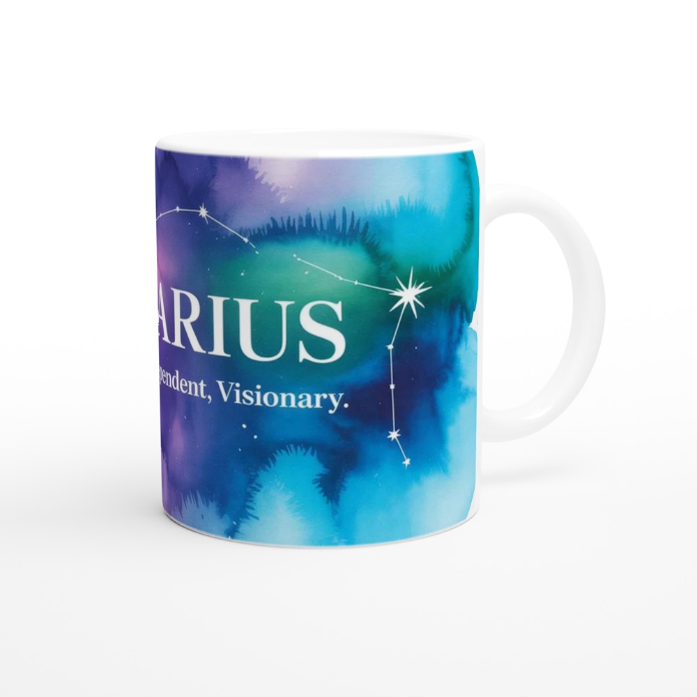 Aquarius Zodiac Mug | Astrology Birthday Gift | Celestial Constellation Cup | Gift for Best Friend — view 12
