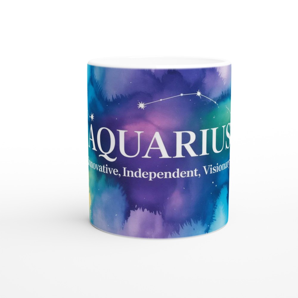 Aquarius Zodiac Mug | Astrology Birthday Gift | Celestial Constellation Cup | Gift for Best Friend — view 11