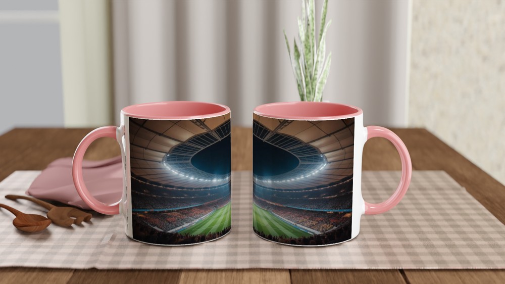 Football Stadium Night Match Panoramic Mug — view 6