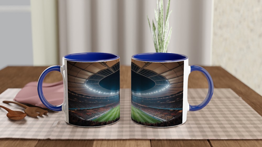 Football Stadium Night Match Panoramic Mug — view 4