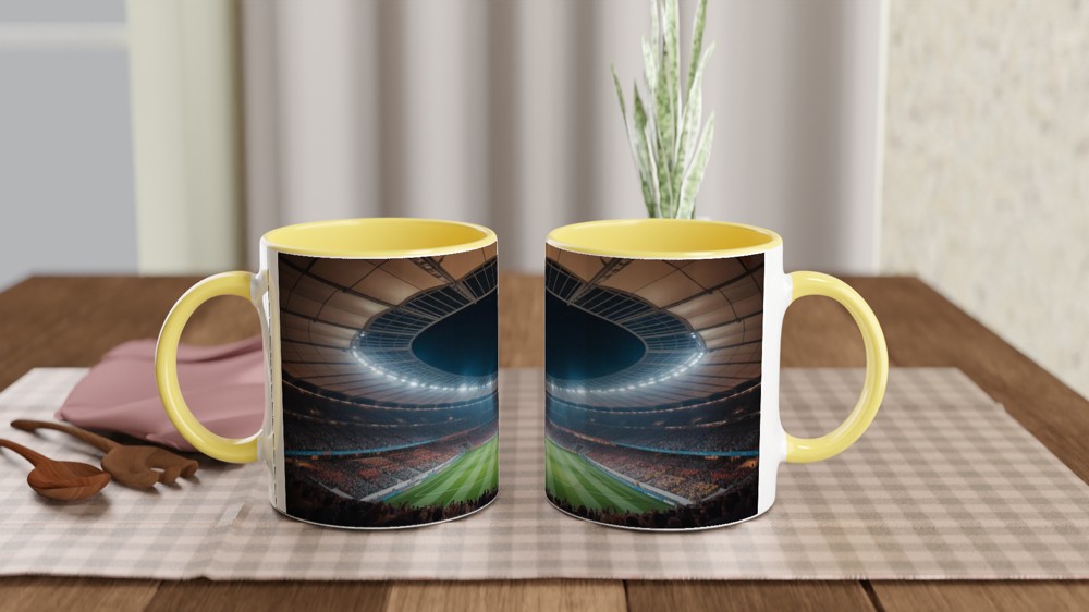 Football Stadium Night Match Panoramic Mug — view 8