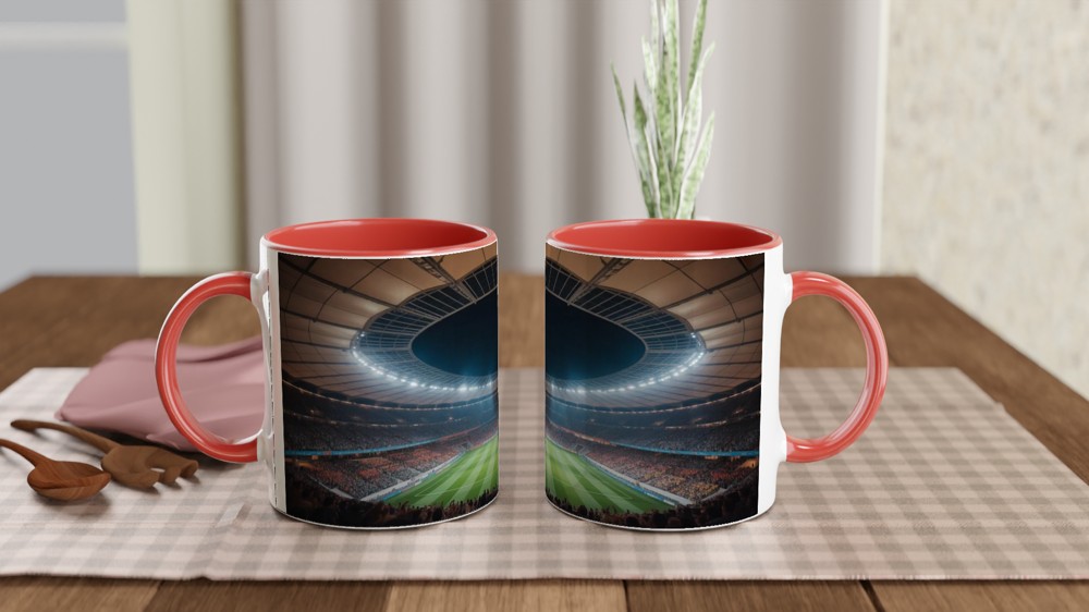 Football Stadium Night Match Panoramic Mug — view 7
