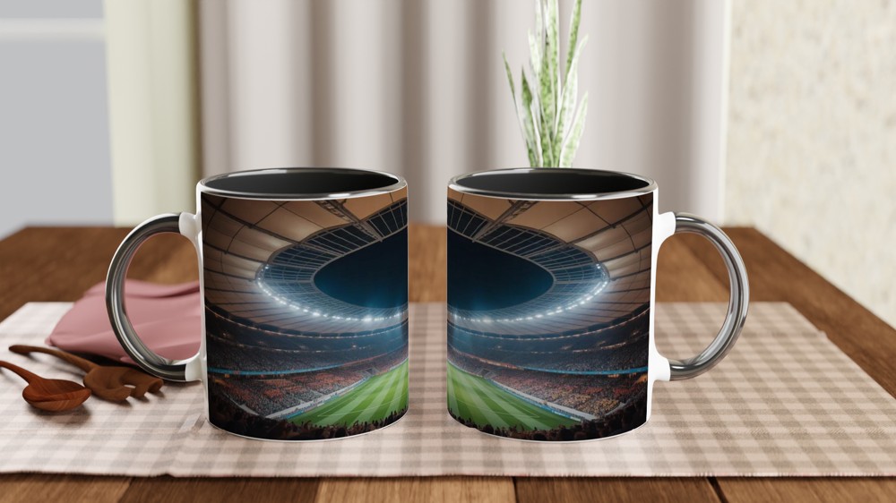 Football Stadium Night Match Panoramic Mug — view 9