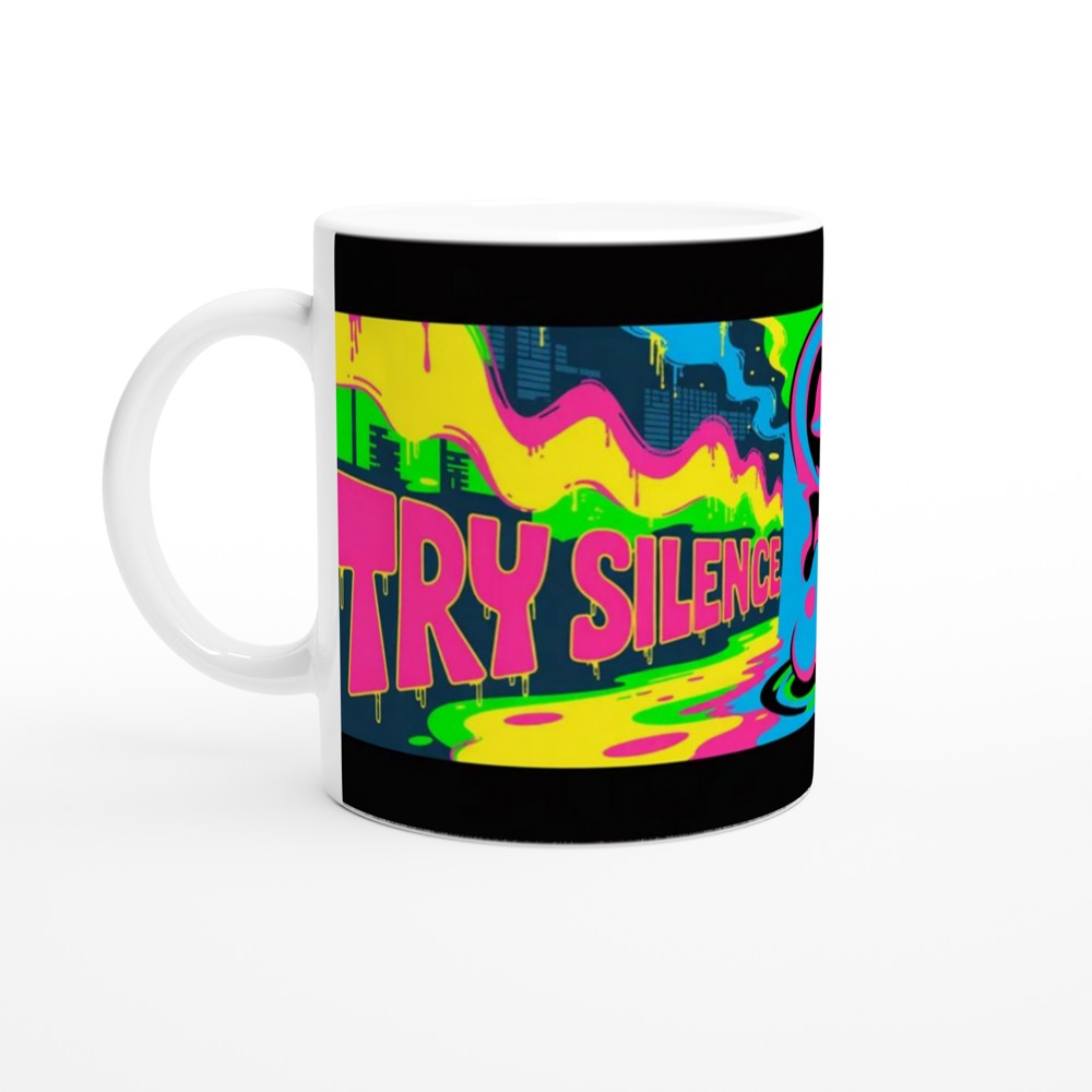 Try Silence It Instead - Bold Pop Art Ear Graffiti Mug — view 10