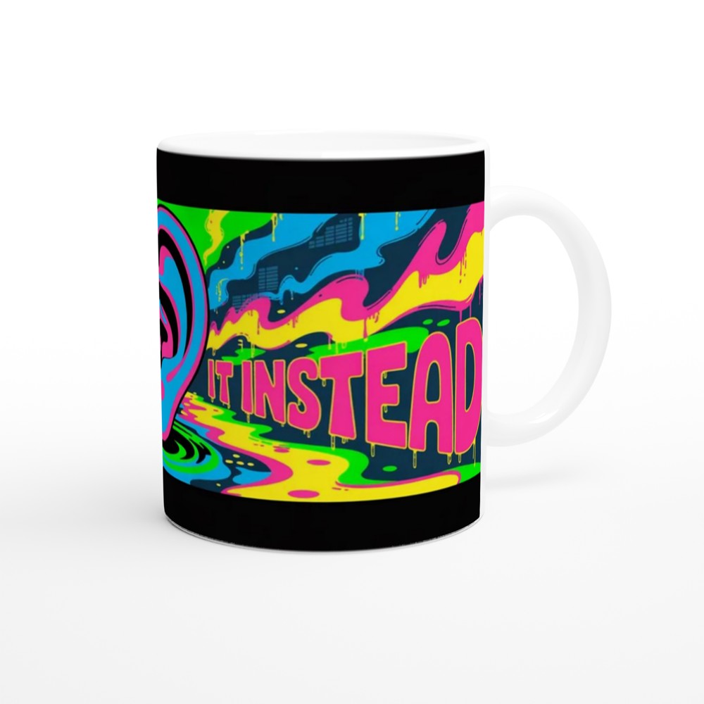 Try Silence It Instead - Bold Pop Art Ear Graffiti Mug — view 12