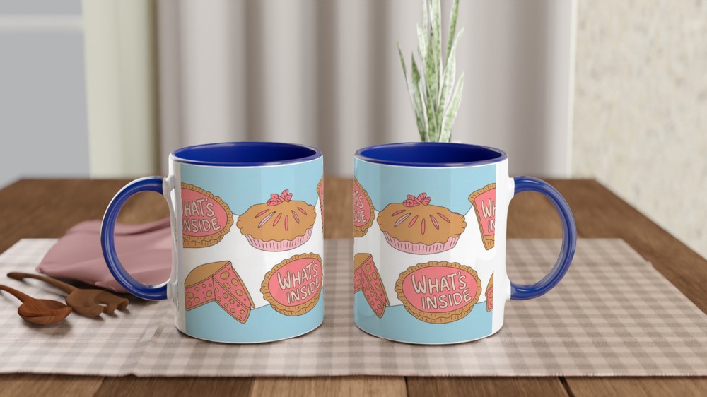 What's Inside Cute Pie Pattern Mug — view 4