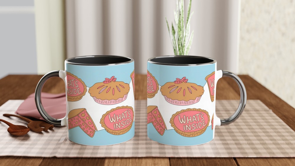 What's Inside Cute Pie Pattern Mug — view 9