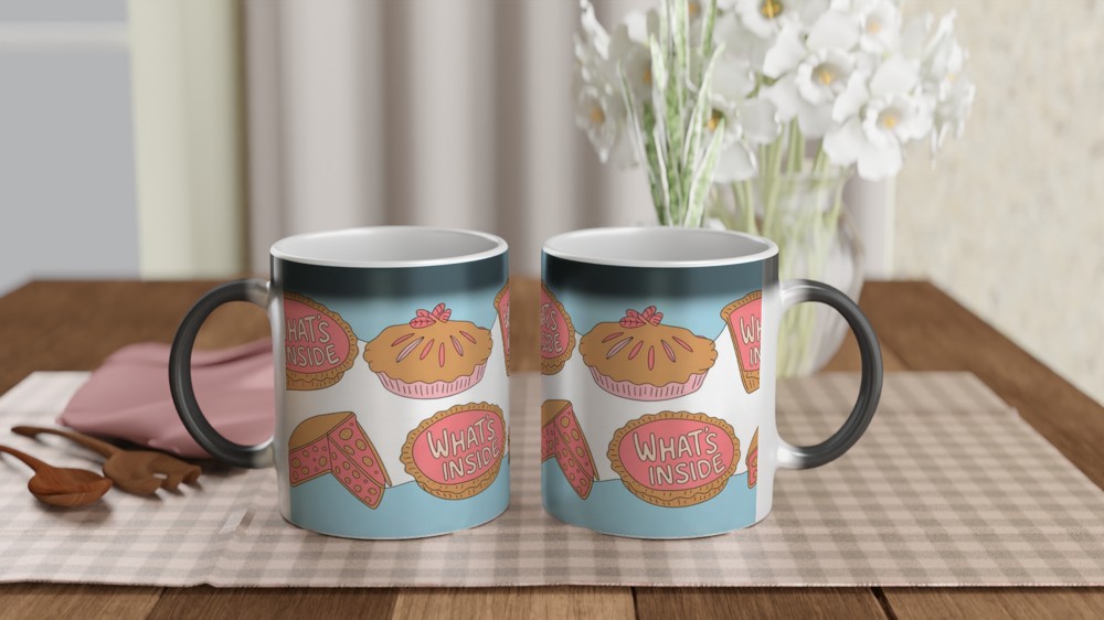 What's Inside Cute Pie Pattern Mug — view 3