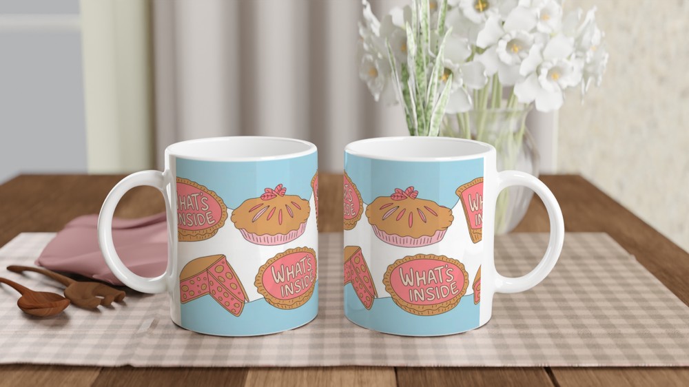 What's Inside Cute Pie Pattern Mug