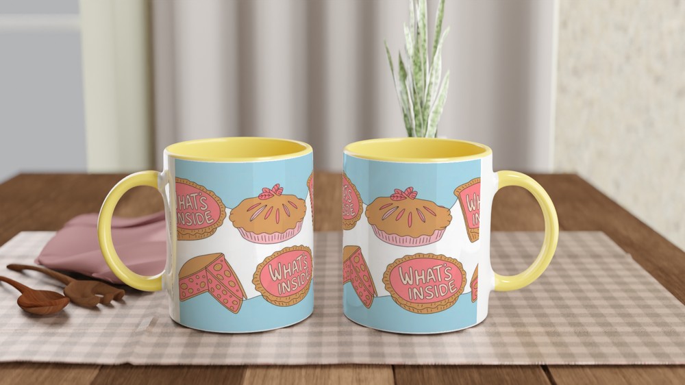 What's Inside Cute Pie Pattern Mug — view 8