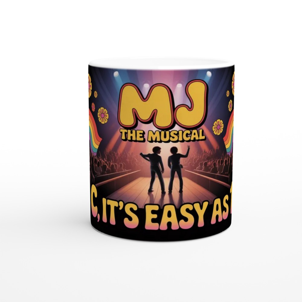 MJ The Musical Mug | Jackson 5 Era Retro Stage Design | Theatre Lover Gift | West End Present for Him or Her — view 11