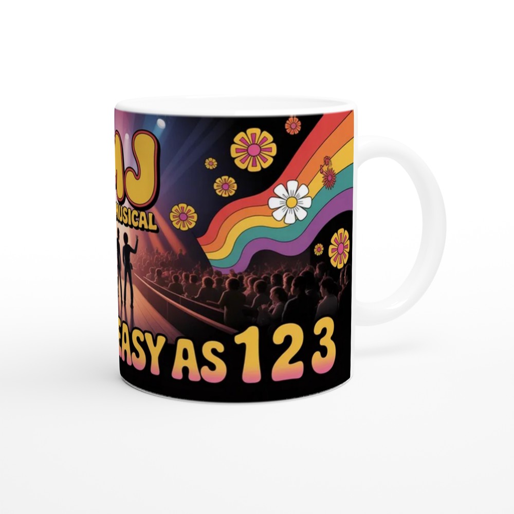 MJ The Musical Mug | Jackson 5 Era Retro Stage Design | Theatre Lover Gift | West End Present for Him or Her — view 12