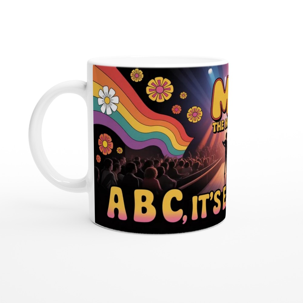 MJ The Musical Mug | Jackson 5 Era Retro Stage Design | Theatre Lover Gift | West End Present for Him or Her — view 10